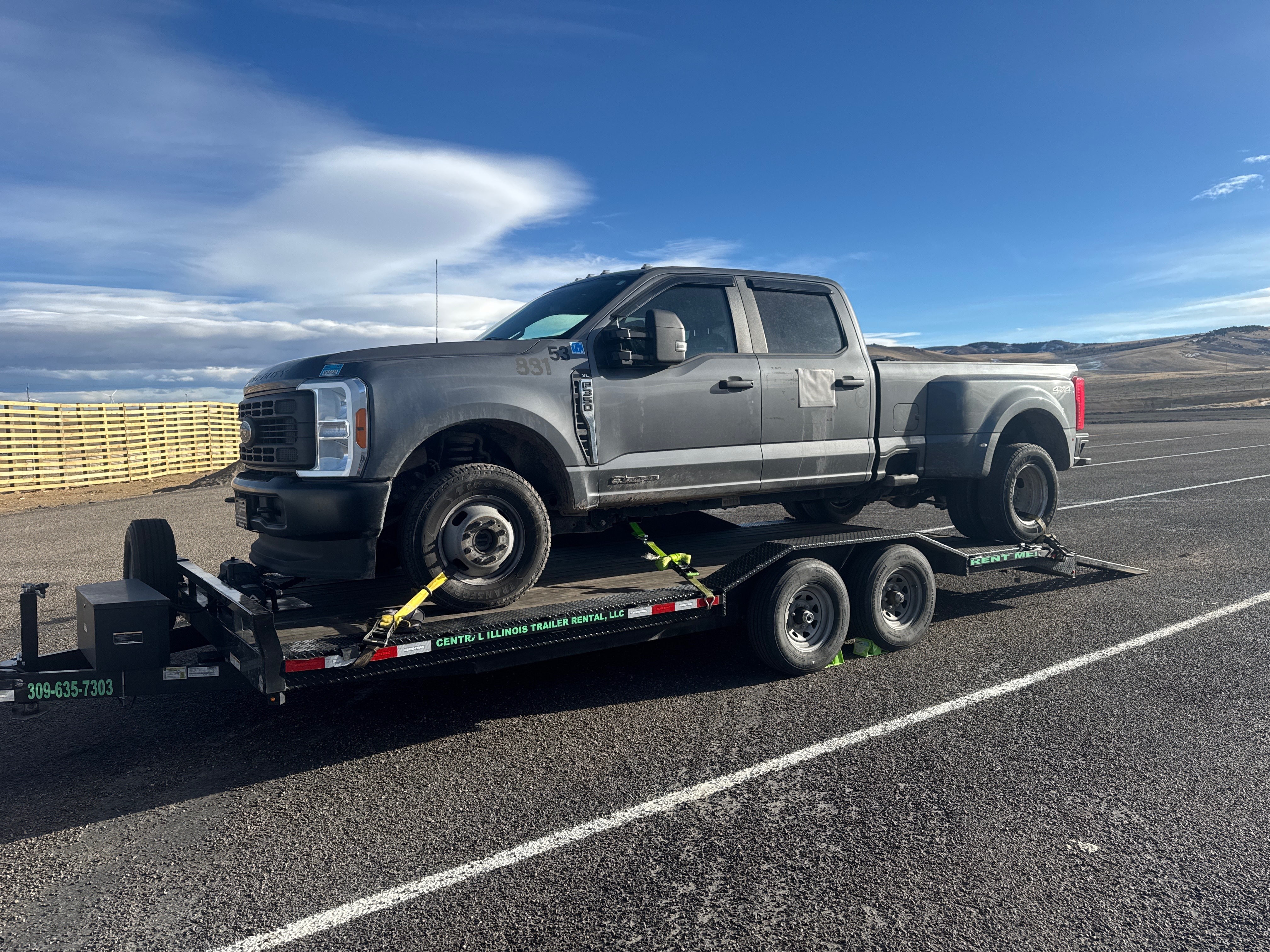 Ford F-350 Super Duty on Car Hauler – Central Illinois Trailer Rental